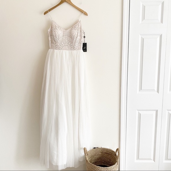 BHLDN Adrianna Papell beaded Violetta dress - Picture 6 of 8